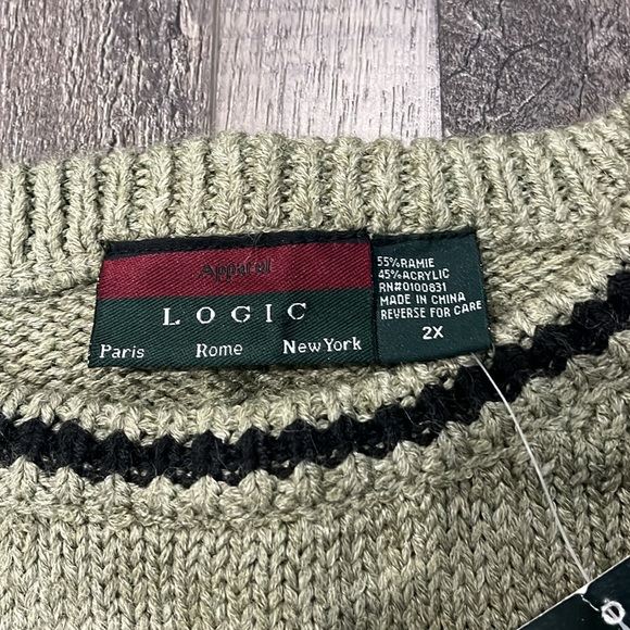NWT Vintage Logic sweater - Picture 2 of 3